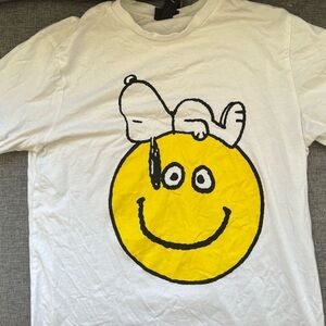 H&M White Snoopy Graphic T-Shirt